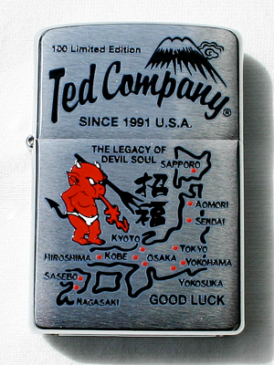 ZIPPO ジッポライターTDZ-013 日本地図: テッドマン tedman